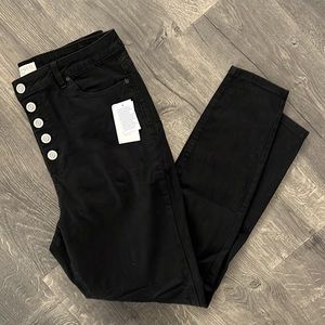 Eloquii Black Peach Lift Button Fly Front High Rise Skinny Jeans- NEW! 🍑